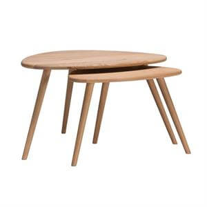 Vicenza Nest of Two Side Tables Natural